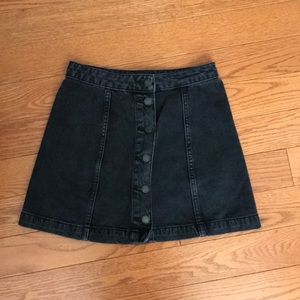 Topshop Black Jean Skirt